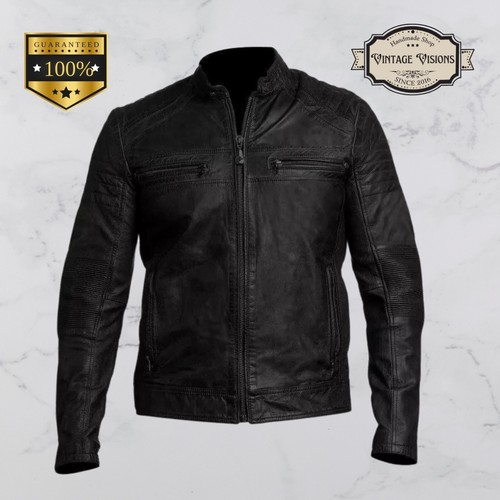 Mens cafe racer biker - biker, vintage
