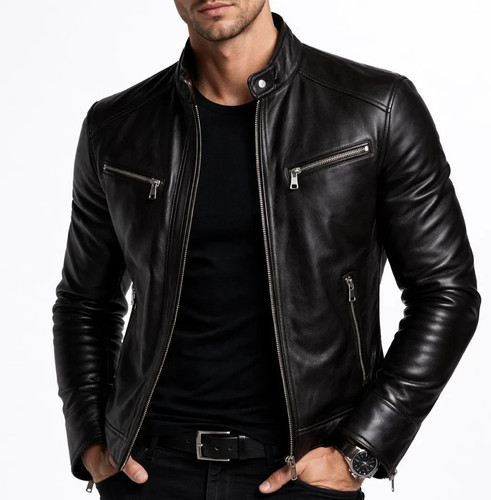 Men black genuine leather - men's,